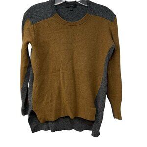 J Crew Wool Nylon Viscose Blend High Low Sweater Women’s XS Colorblock Soft